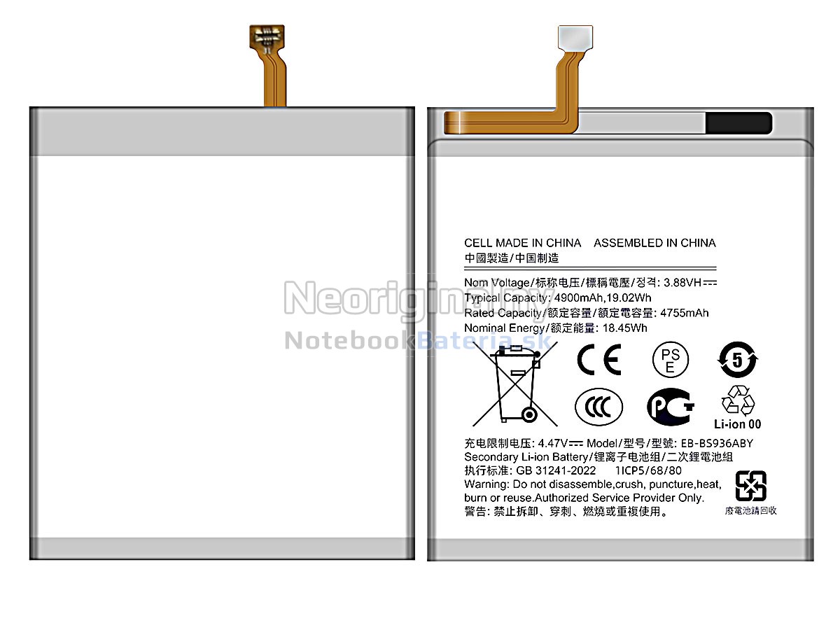 Náhradná batéria pre Samsung EB-BS936ABY