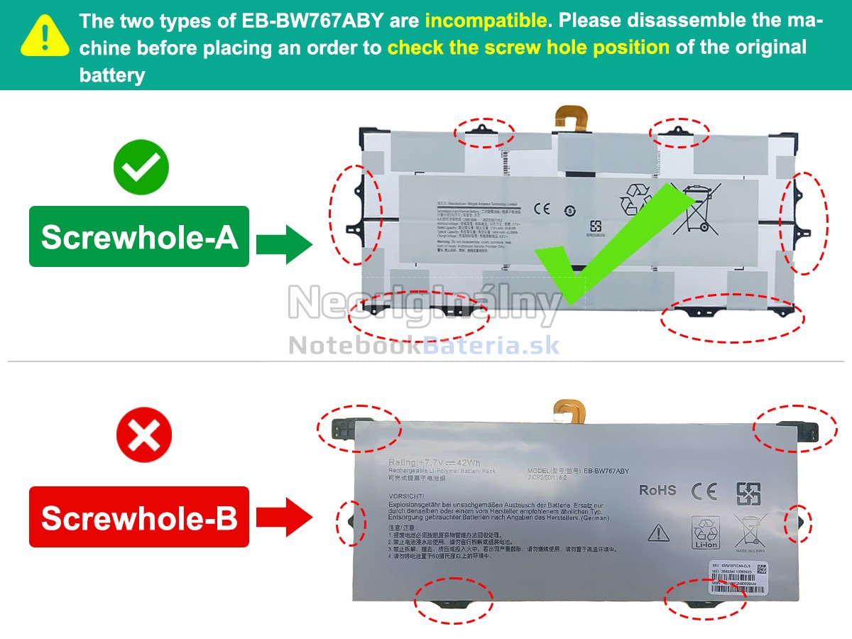 Náhradná batéria pre Samsung SM-W767VZAAVZW