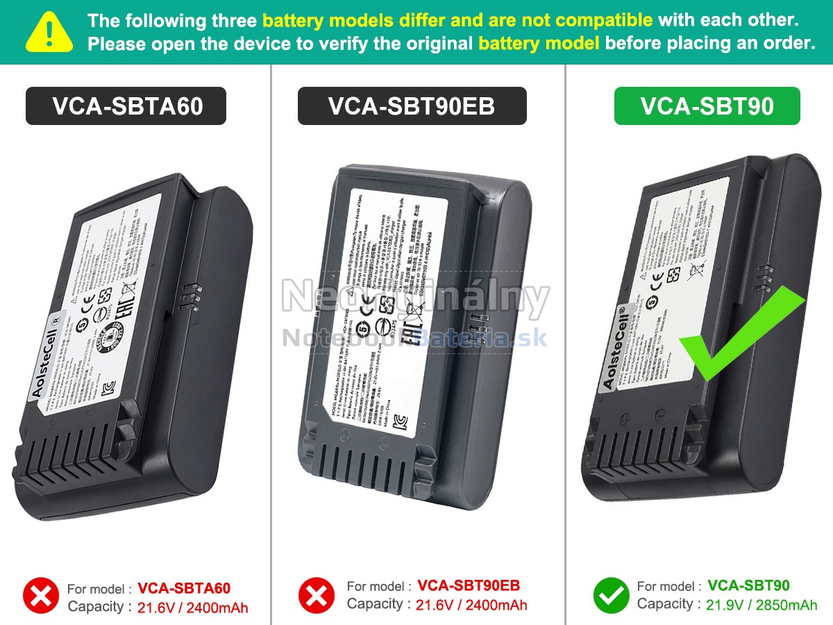 Náhradná batéria pre Samsung VS20T7511T5/AA