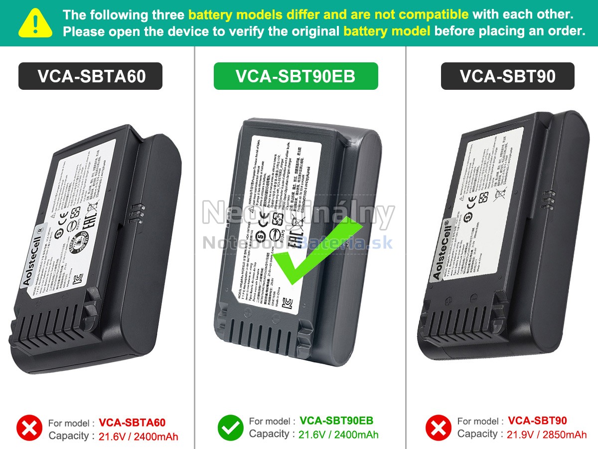 Náhradná batéria pre Samsung VS20T7511T5/AA