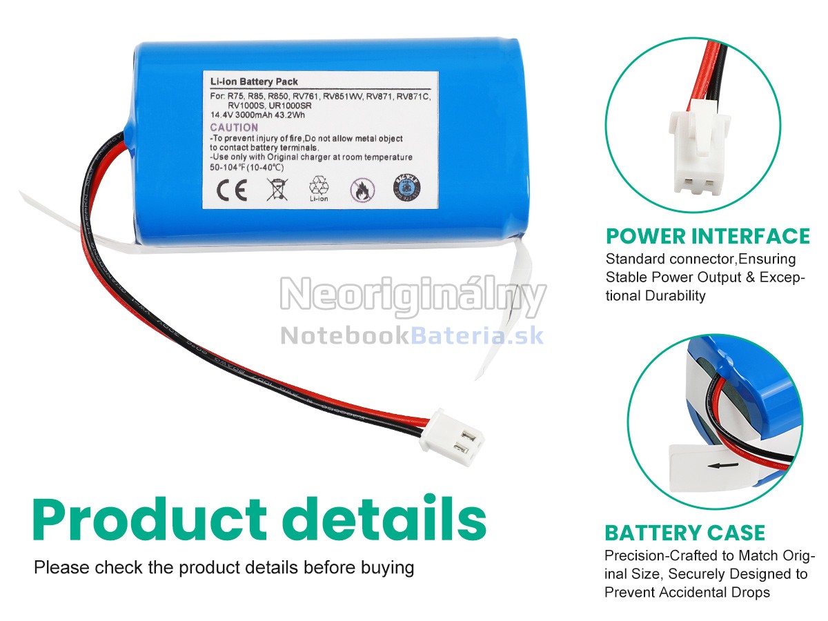 Náhradná batéria pre Shark QR1W00SRUS