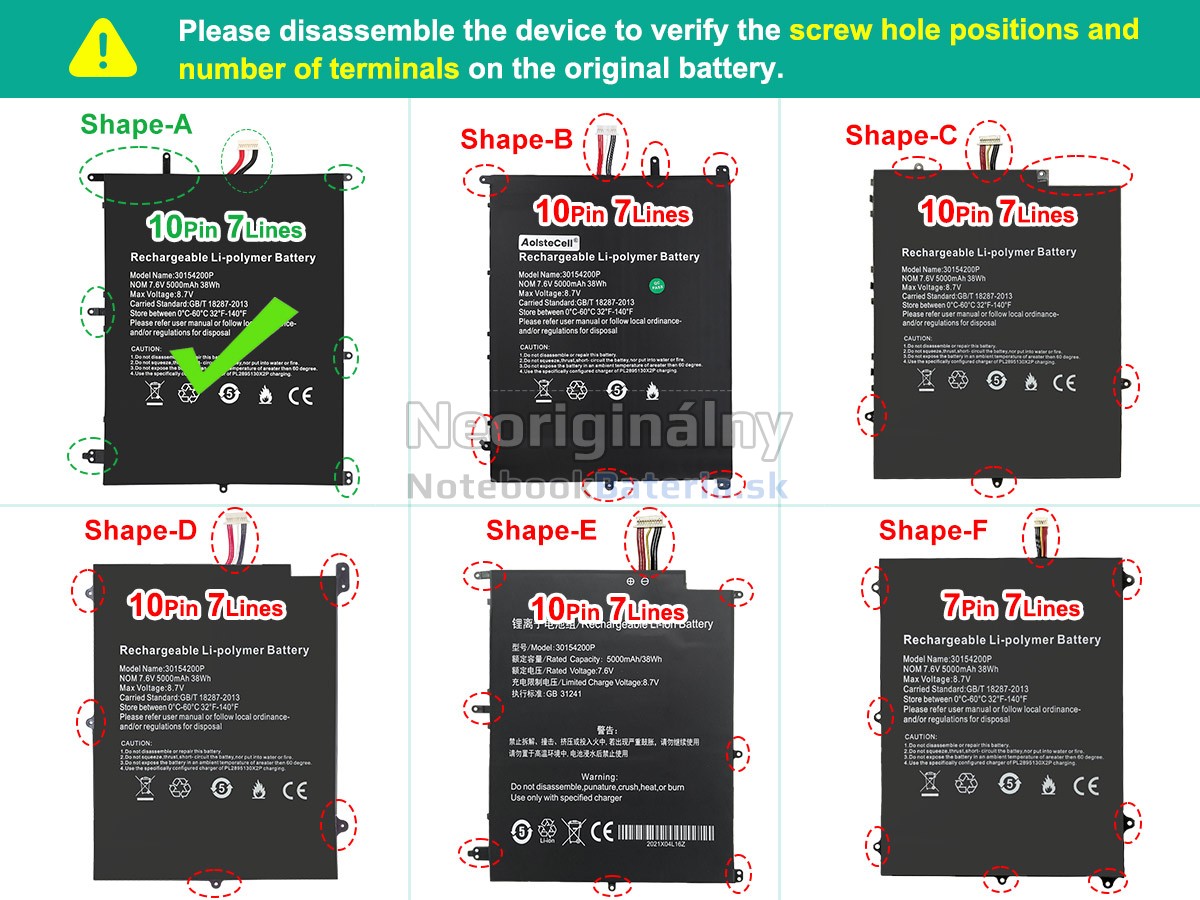 Náhradná batéria pre Teclast F7 PRO