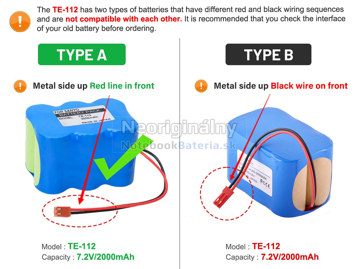 Náhradná batéria pre Terumo TE-112