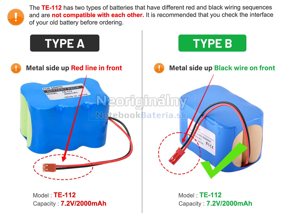 Náhradná batéria pre Terumo TE-112