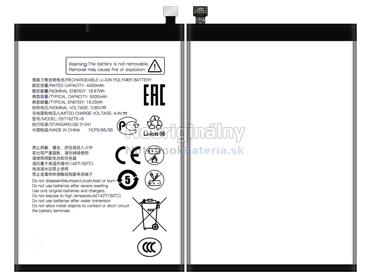 Náhradná batéria pre ZTE E6718ZTE-B
