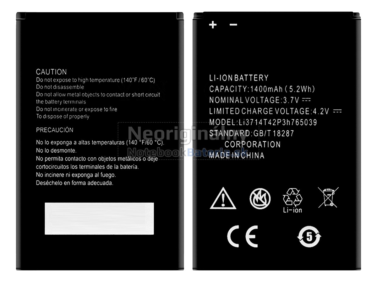 Náhradná batéria pre ZTE LI3714T42P3H765039