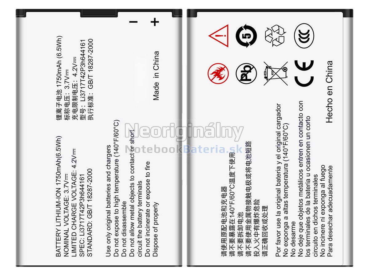 Náhradná batéria pre ZTE NOVA 3.5